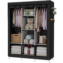 Guarda Roupa Portátil Armazenamento 3 Portas (PRETO)