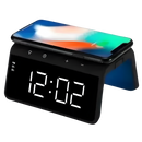 Carregador Indução + Relógio Despertador (PRETO)