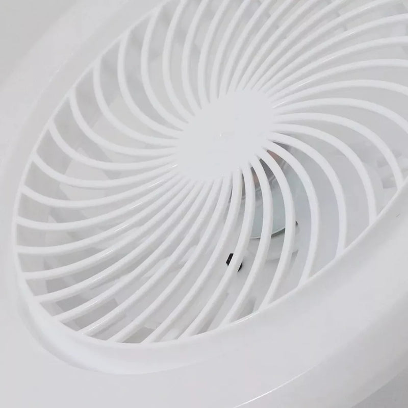 Ventilador Silencioso De Teto Lâmpada Luminária  Rgb Branco