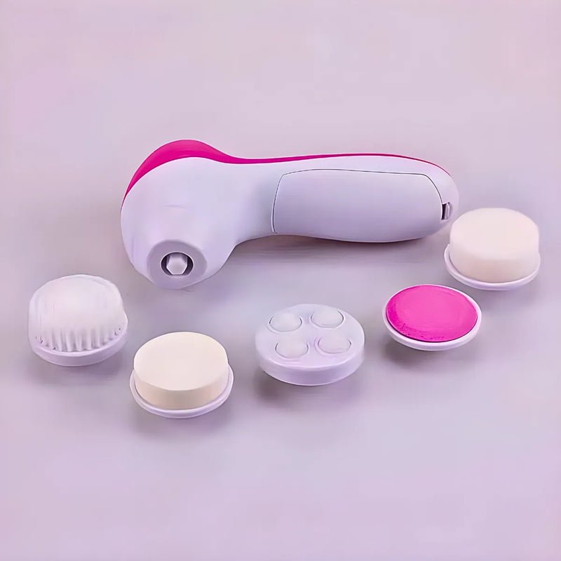 Escova Facial Elétrica 5 em 1 Portátil Esfoliante e Massagem