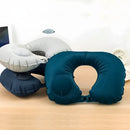 Travesseiro Almofada de Pescoço Inflável e Portátil - CINZA