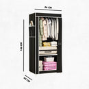 Guarda Roupa Closet Dobrável Org. com Capa de Tecido - Preto