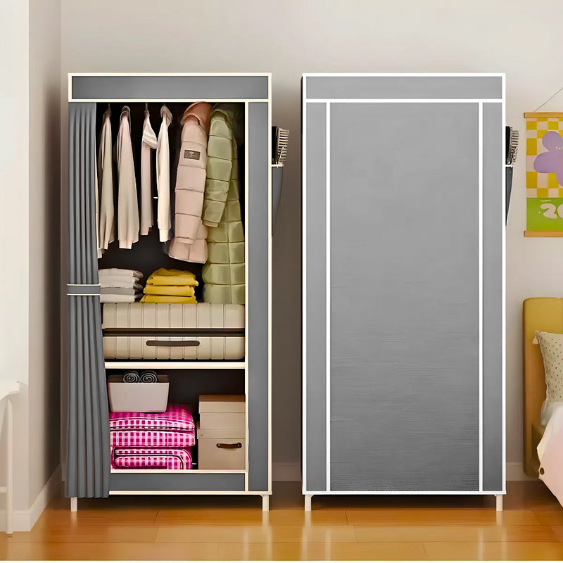 Guarda Roupa Dobrável Organizador com Capa de Tecido 1 Porta