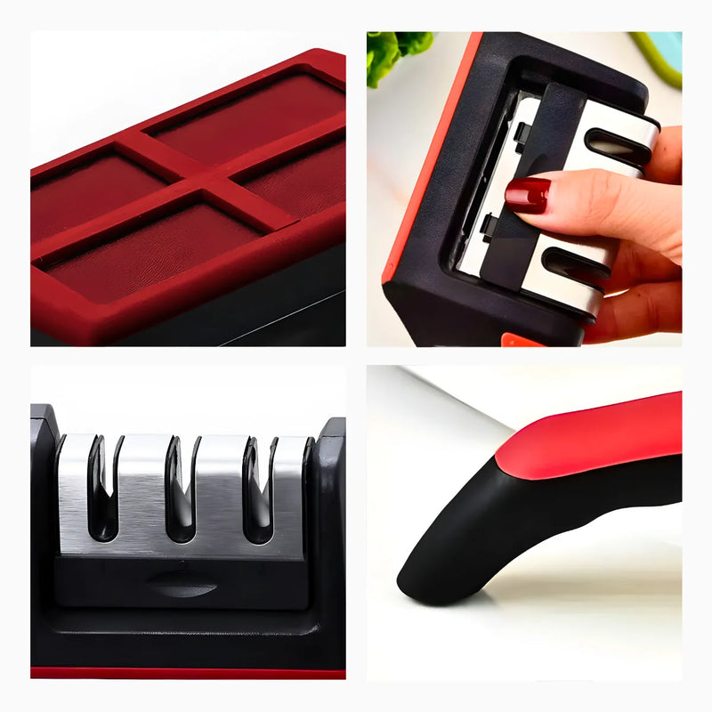 Afiador Amolador De Facas 3 Opções De Afiar Profissional