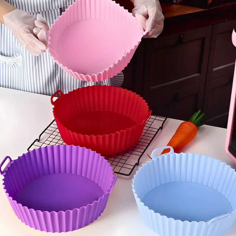 Forma de silicone reutilizável para fritadeira a ar Air Frye