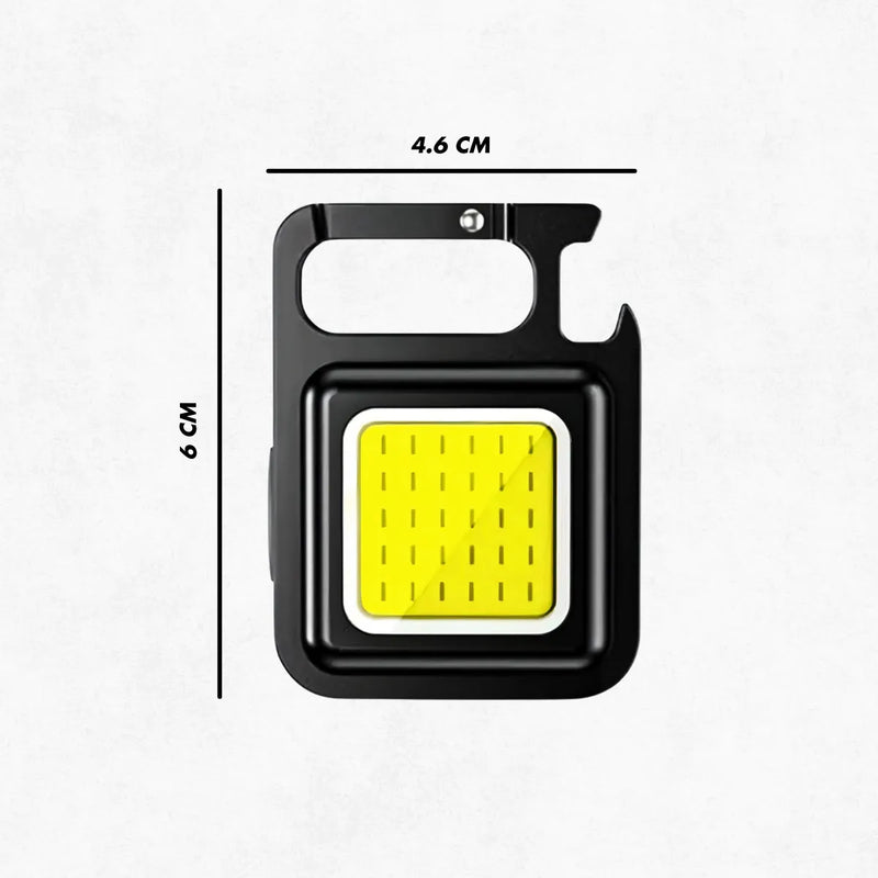 Lanterna Recarregável Chaveiro Multifunção Led Cob Abridor