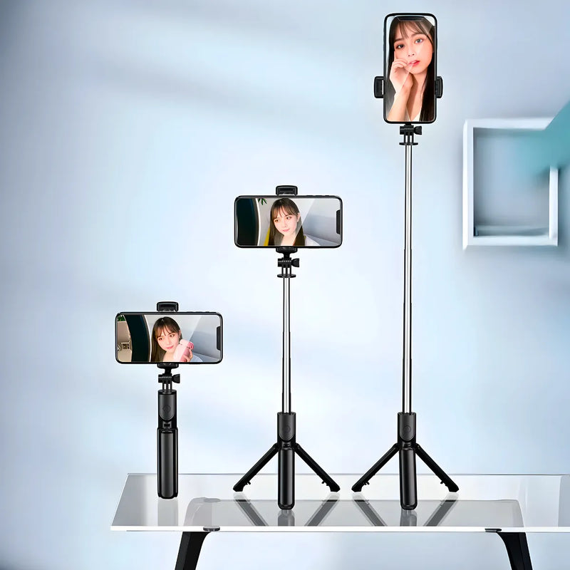 Bastão de Selfie com Tripé para Celular + Controle Disparado