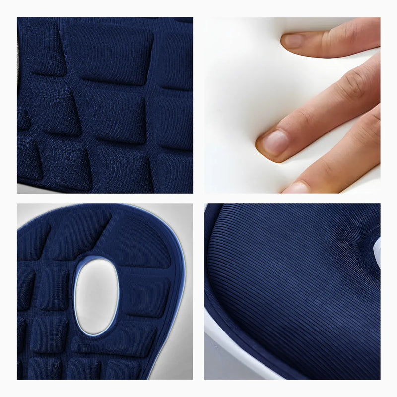 Almofada de Apoio Lombar Cadeira Correção de Coluna M - AZUL