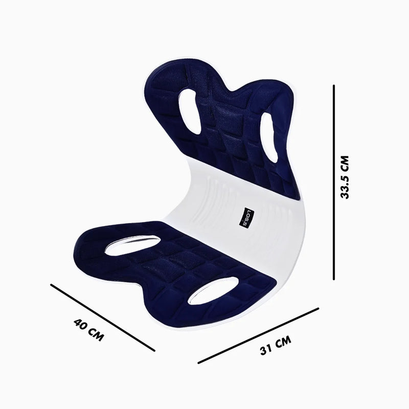 Almofada de Apoio Lombar Cadeira Correção de Coluna M - AZUL