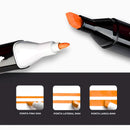 Conjunto De Canetas Marc. Permanente Ponta Dupla 100 Cores