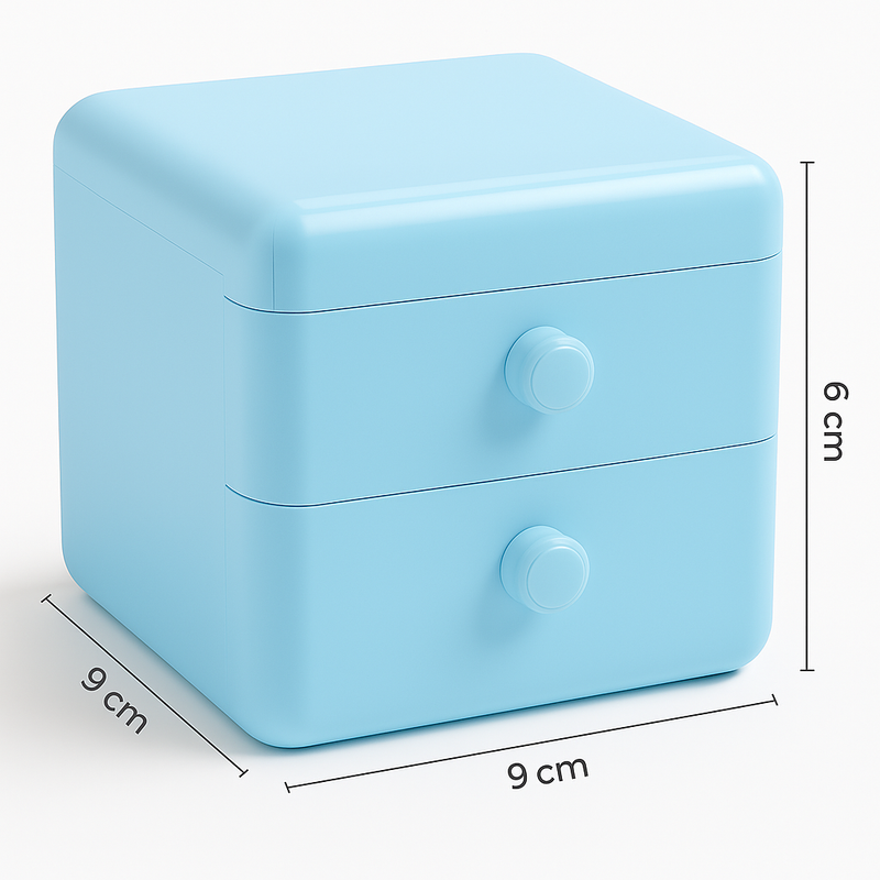 Mini Gaveta de Armazenamento Organizadora -Azul