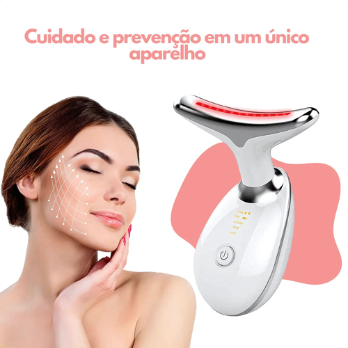 Massageador Facial Eletrico Pescoço Led Lift  Anti Rugas UBS