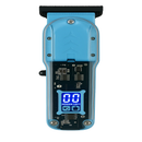 Maquina de Cortar Cabelo Transparente Visor Digital Azul