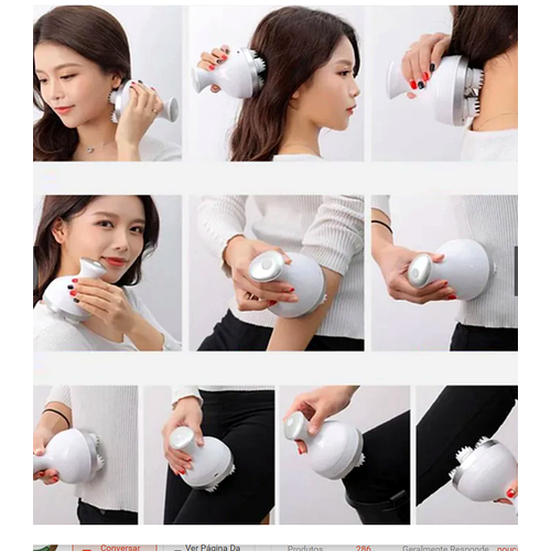 Massageador De Cabeça e Corpo Branco