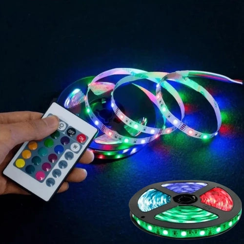 Fita de LED RGB 5 Metros com Controle Remoto