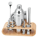 Kit Coqueteleira Profissional em Aço Inox + Suporte 12 Peça.