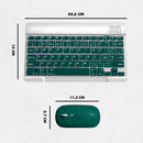 Teclado Sem Fio Bluetooth Recarregável Com Mouse