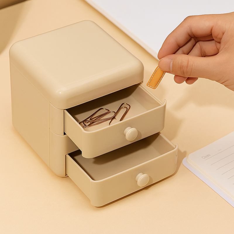 Mini Gaveta de Armazenamento Organizadora -Azul