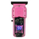 Maquina de Cortar Cabelo Transparente Visor Digital Amarelo