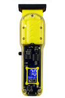 Maquina de Cortar Cabelo Transparente Visor Digital Azul