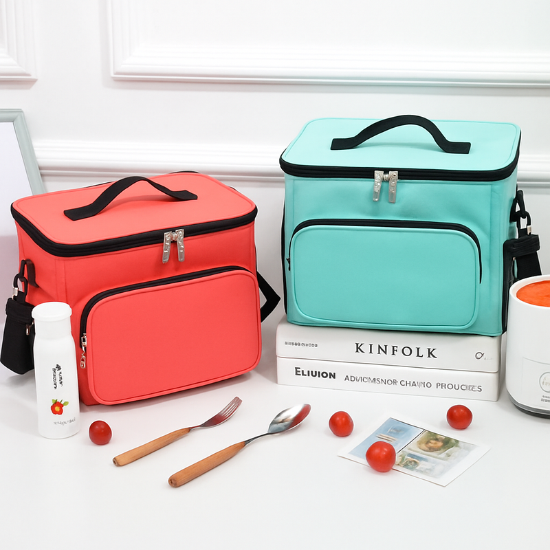 Bolsa Térmica Média Portátil Azul Claro