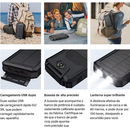Carregador Portátil Power Bank Solar Usb Preto