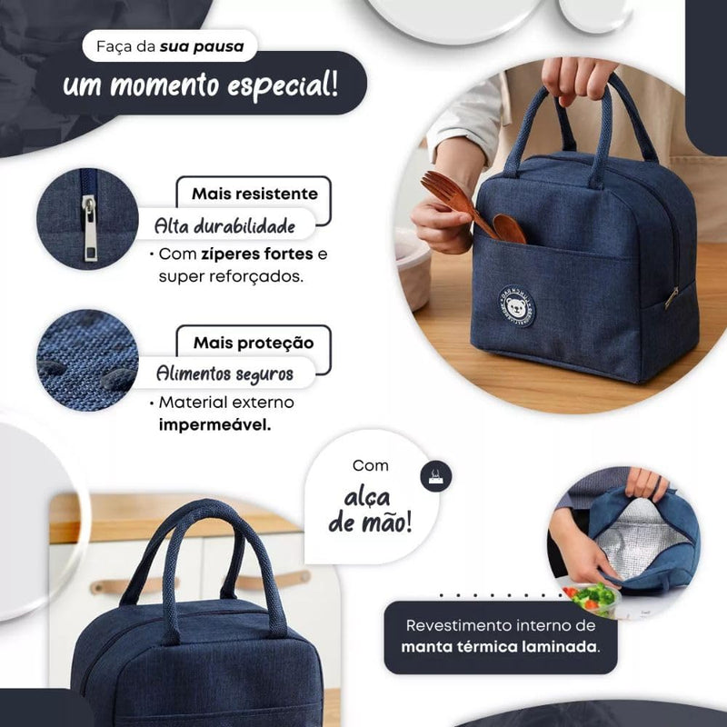 Bolsa Térmica Lancheira Azul